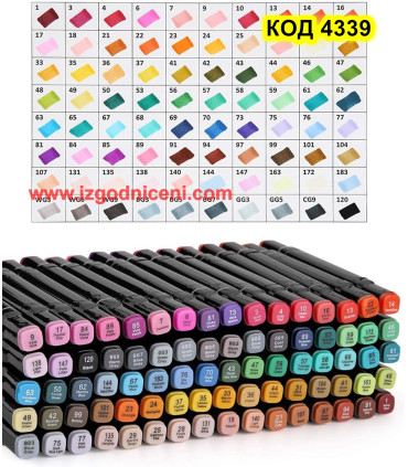 Евтини алкохолни маркери за рисуване комплект 80 броя