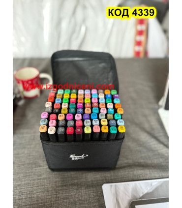 Евтини алкохолни маркери за рисуване комплект 80 броя