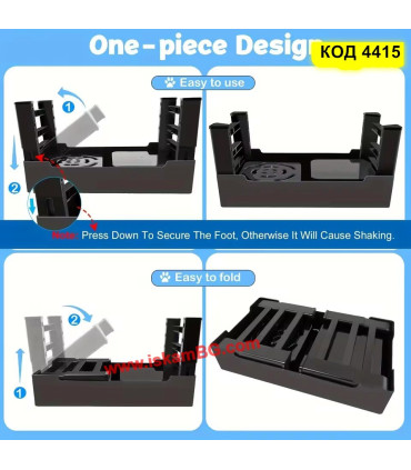 Двойна купичка за храна и вода със стойка с регулируема височина