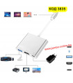 Адаптер TYPE C 3 в 1 HUB USB-C HDMI 4K