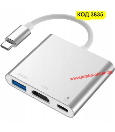USB-C адаптер с HDMI изход и 4K поддръжка