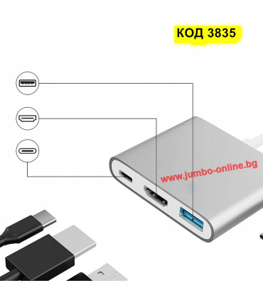 USB-C адаптер с HDMI изход и 4K поддръжка