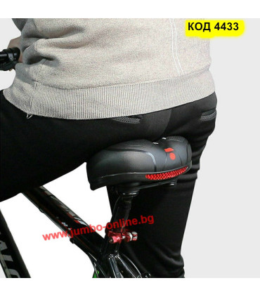 Широка седалка за велосипед, мета седалка с мемори пямна