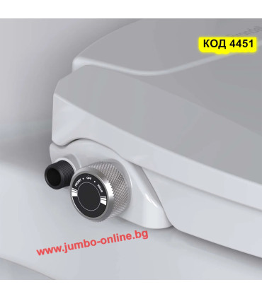 Капак и седалка за тоалетна чиния с вградено биде - кръгла