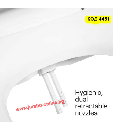 Капак и седалка за тоалетна чиния с вградено биде - кръгла