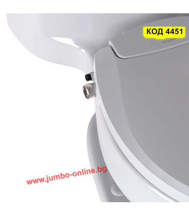 Капак и седалка за тоалетна чиния с вградено биде - кръгла