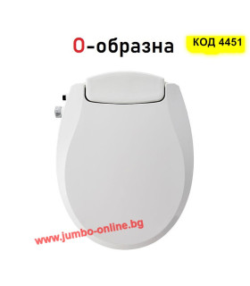 Капак и седалка за тоалетна чиния с вградено биде - кръгла