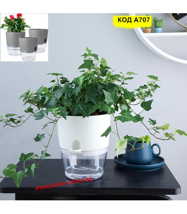 Самополивна саксия 15.3 x 18.2 см - модел A707