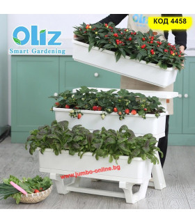 Големи саксии със стойка за отглеждане на цветя, плодове и зеленчуци
