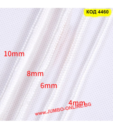 Здраво полиестерно въже 8мм, бял - цена на метър