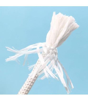 Здраво полиестерно въже 8мм, бял - цена на метър