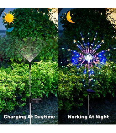 Цветни LED соларни лампи Фойерверки със 150 диода