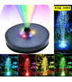 Светещ соларен фонтан за градина с RGB светлини