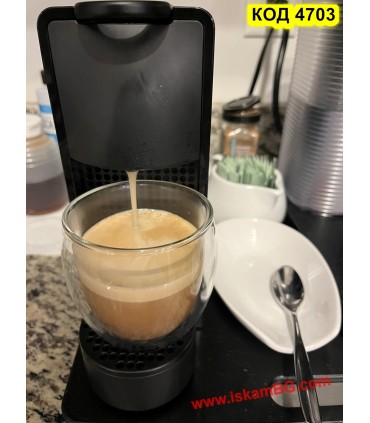 Двустенна чаша за еспресо 150 мл – термо стъклена чаша без дръжка