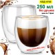 Стъклена чаша 250 мл – двустенна чаша за кафе, лате и чай