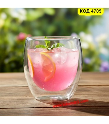 Стъклена чаша 250 мл – двустенна чаша за кафе, лате и чай