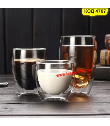 Двустенна чаша 350 мл – чаша за чай, капучино и кафе