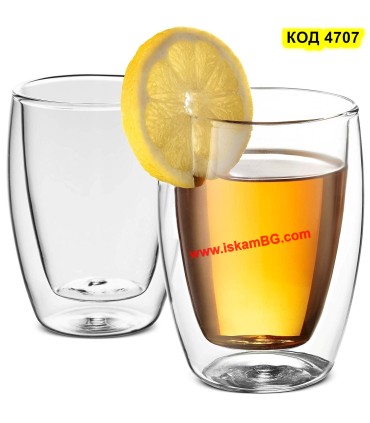 Двустенна чаша 350 мл – чаша за чай, капучино и кафе