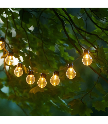 Светещ гирлянд с крушки за открито на 220V – 10 метра, 40 LED крушки
