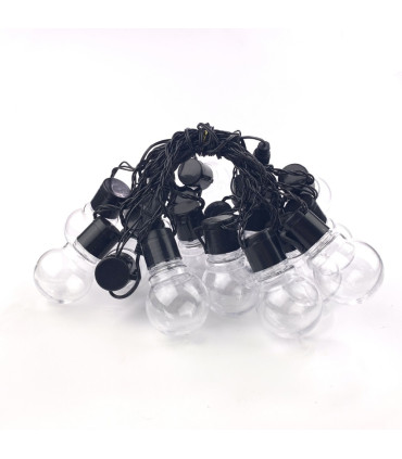 Светещ гирлянд с крушки за открито на 220V – 10 метра, 40 LED крушки
